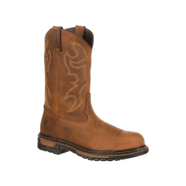 Rocky Men's Waterproof Western Boot, 10.5 M, Steel Toe, 11